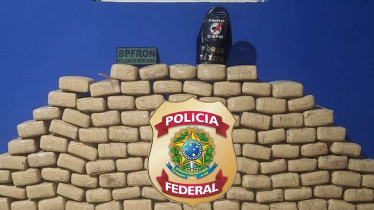 PF e PM apreendem 163kg de maconha em Rondônia