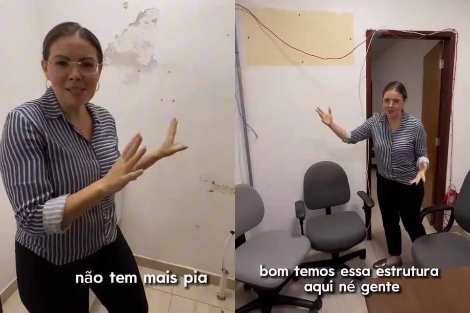 www.deixaeutefalar.com.br Vereadora Sofia Andrade mostra gabinete em condições precárias ao público em Porto Velho