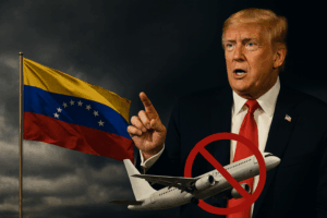 Trump fala e Venezuela fecha o céu