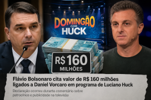 www.deixaeutefalar.com.br Vídeo: Flávio Bolsonaro cita R$ 160 milhões do Banco Master em programa de Luciano Huck