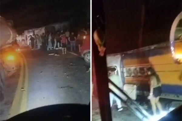 Ônibus tomba na BR-262 no ES e deixa 3 mortos e 45 feridos Ônibus tomba na BR-262 no ES e deixa 3 mortos e 45 feridos