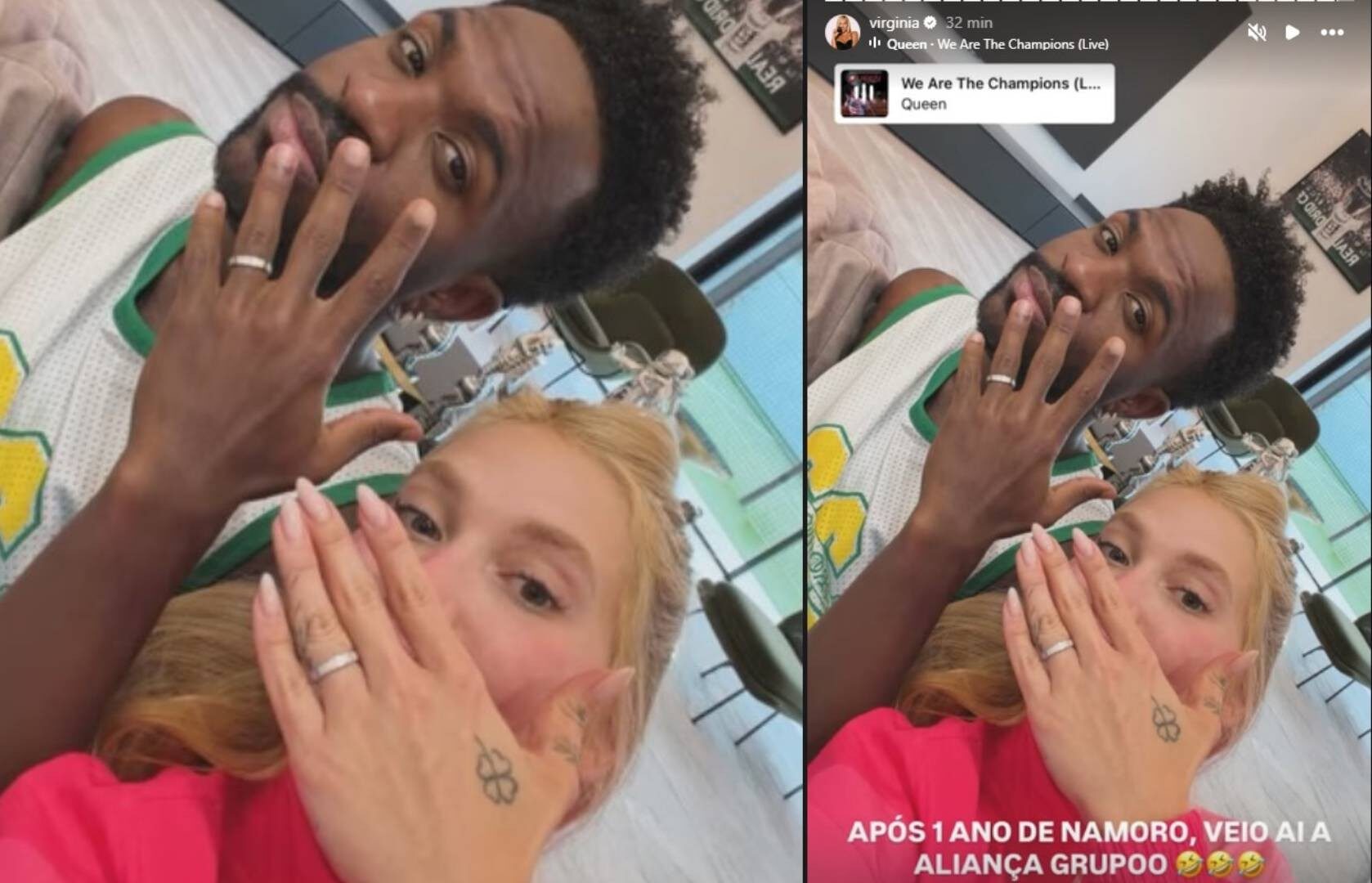 www.deixaeutefalar.com.br Virginia Fonseca e Vini Jr. exibem alianças após um ano juntos