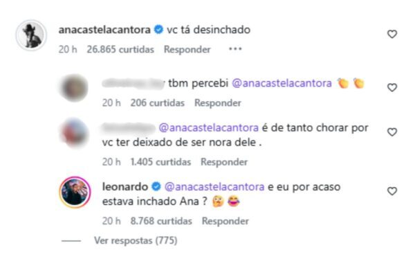 Ana Castela brinca com visual renovado de Leonardo nas redes