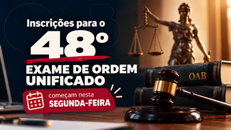 Inscrições para o 48º Exame de Ordem Unificado começam nesta segunda-feira