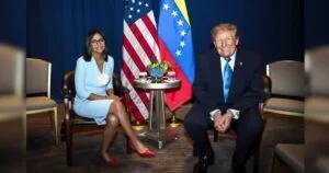 Venezuelanos criticam reunião entre Trump e Delcy Rodriguez