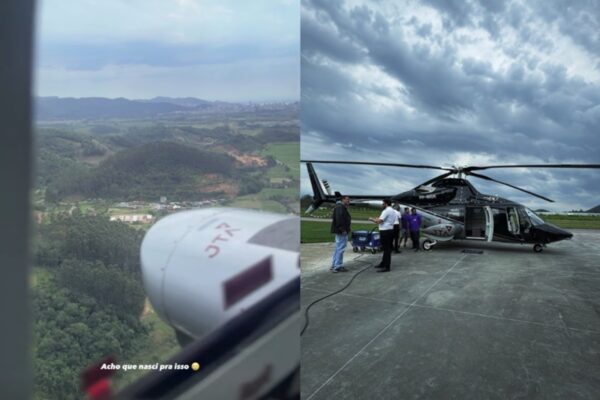 Videomaker desaparecido publicou fotos de dentro do helicóptero