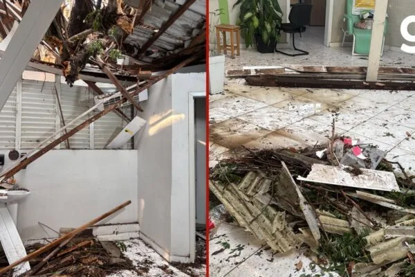 Árvore cai em unidade de saúde e fere enfermeira em Cuiabá