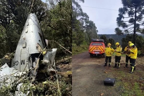 Helicóptero de Rick foi achado 70 m abaixo em mata densa
