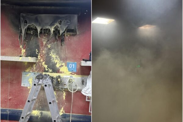 Ar-condicionado pega fogo em hospital de Rondonópolis, MT