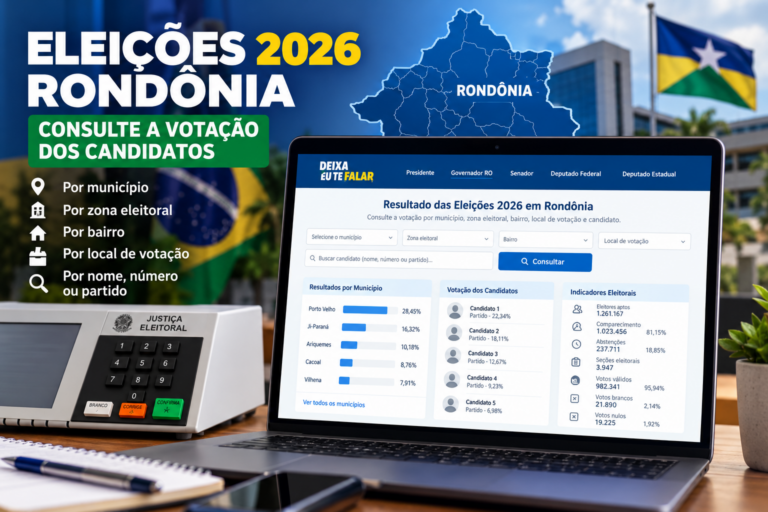 Portal permite consultar votos de candidatos em Rondônia por cidade, bairro e estabelecimento de votação