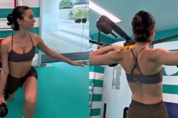 Bruna Marquezine mostra habilidade em treino de luta