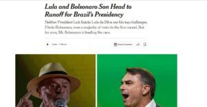Imprensa internacional repercute ida de Flávio e Lula ao 2º turno