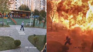 www.deixaeutefalar.com.br Homem escapa de explosão de drone russo perto de Kiev