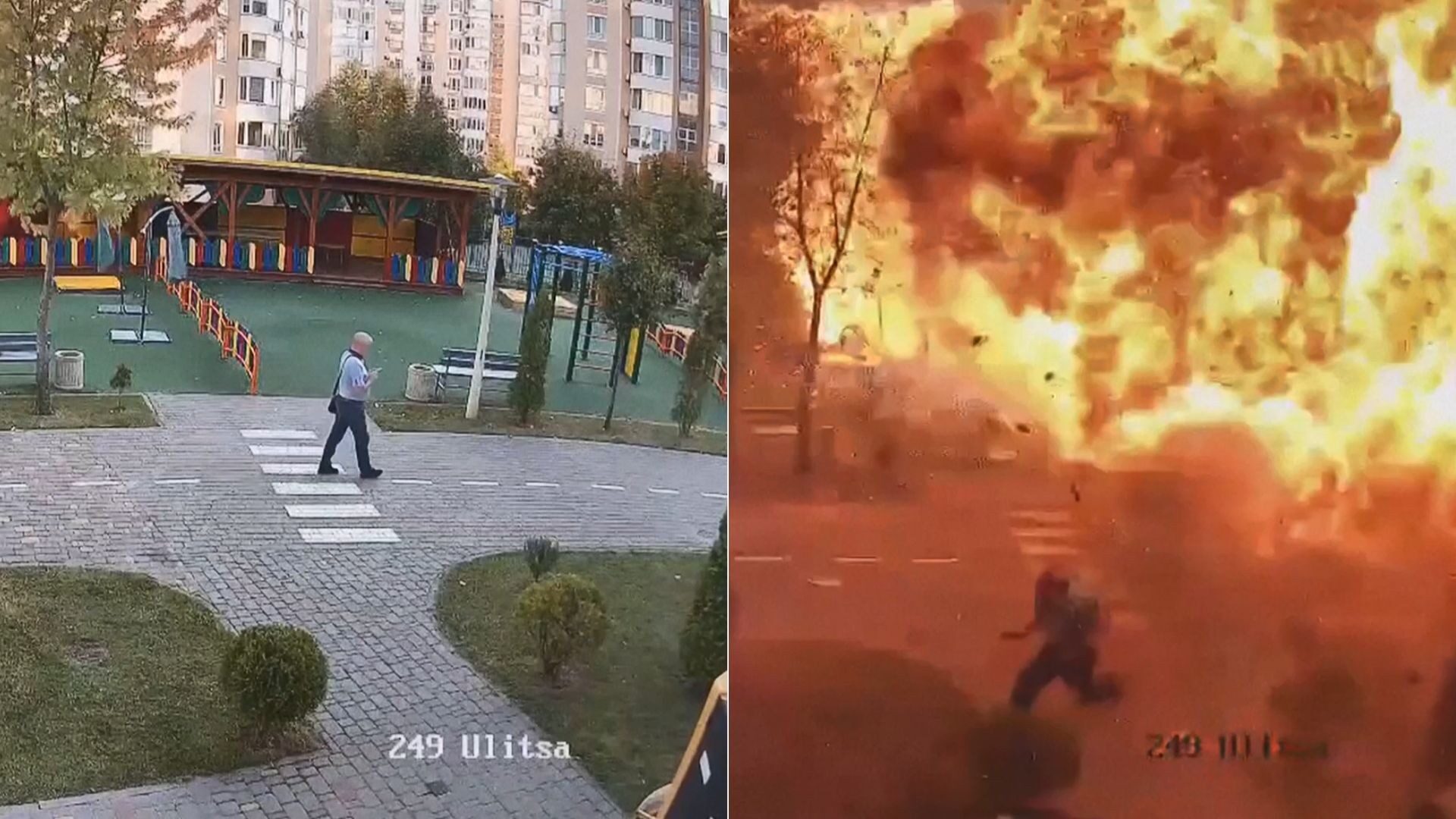 www.deixaeutefalar.com.br Homem escapa de explosão de drone russo perto de Kiev