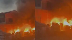 Incêndio em depósito de reciclagem atinge casas em Teresina