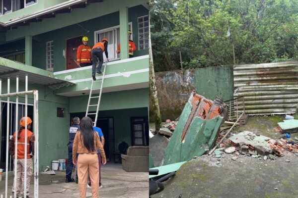 Escada desaba e fere duas crianças em Balneário Camboriú