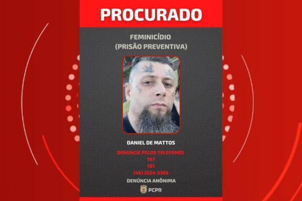 Suspeito de matar companheira a facadas em Francisco Beltrão está foragido