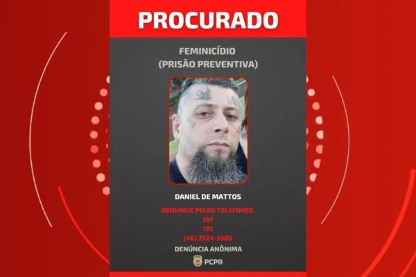 Suspeito de matar companheira a facadas em Francisco Beltrão está foragido