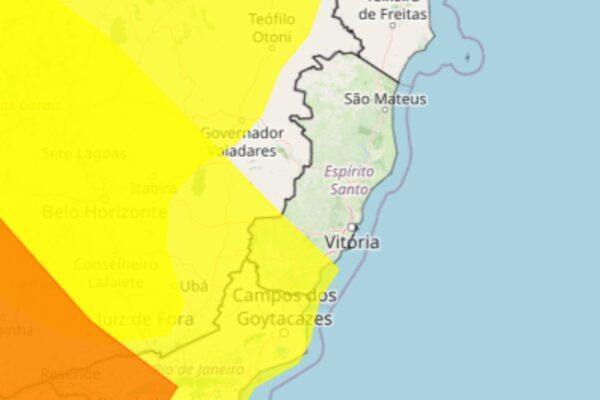Frente fria traz alerta de temporal e granizo para o ES