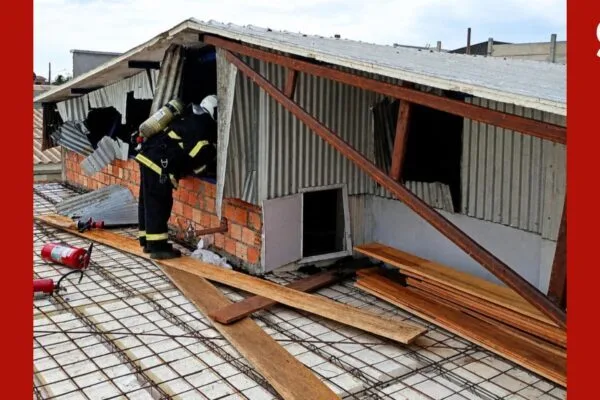 Incêndio atinge telhado de hospital em Guarantã do Norte Incêndio atinge telhado de hospital em Guarantã do Norte