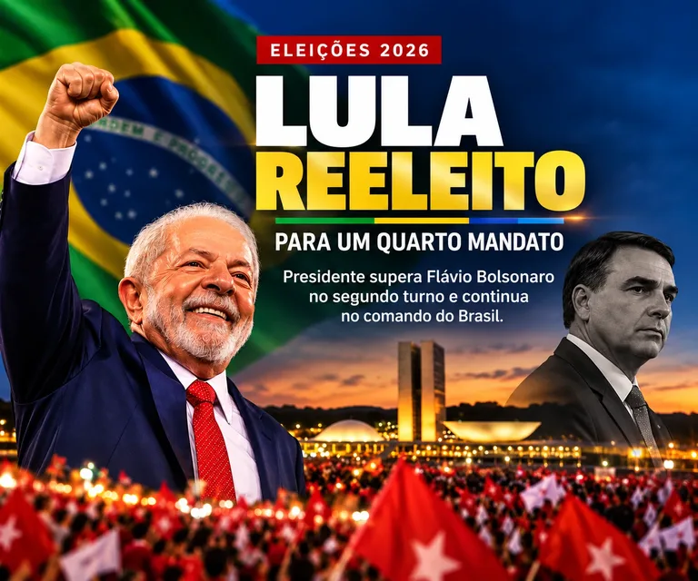 Lula é reeleito presidente do Brasil após virada histórica sobre Flávio Bolsonaro no segundo turno das eleições de 2026