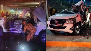 Caminhonete capota em Fortaleza e deixa uma morta e três feridos
