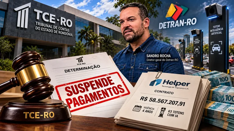 TCE barra novos pagamentos de contrato de R$ 58 milhões do Detran de Rondônia firmado sem licitação