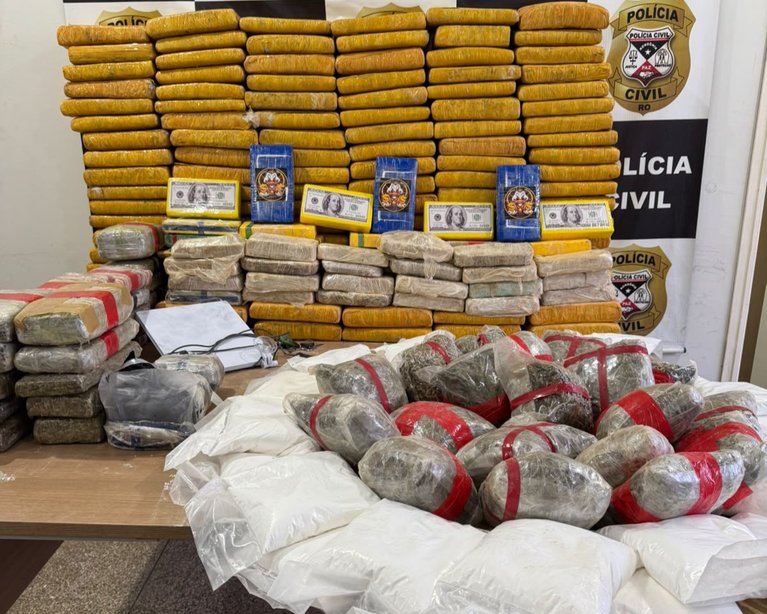 Polícia Civil apreende 244 quilos de drogas após perseguição e tiros em Nova Mamoré